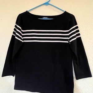 American Living, size medium, Black and white Tee